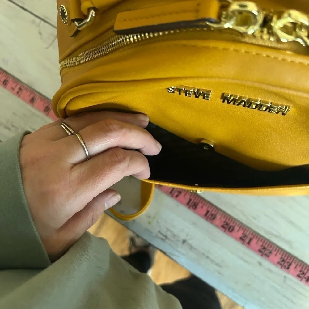 Steve Madden Mustard Yellow Mini Backpack